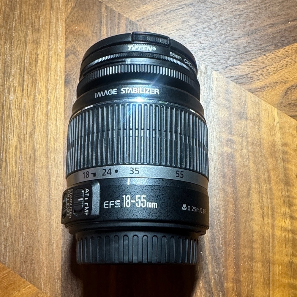 Canon EF-S 18-55mm f/3.5-5.6 IS Lens w/ Image Stabilizer & 58mm with Filter